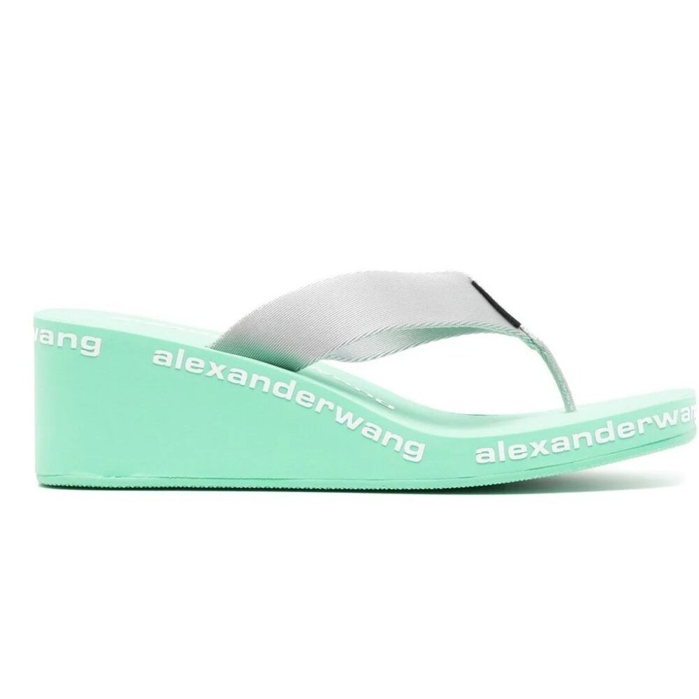 Alexander Wang wedge-heel flip-flop sandals: SZ 38